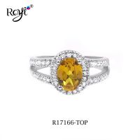 Topaz stone ring 925 sterling silver ring Zirconia Engagement Ring
