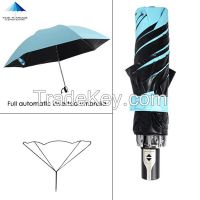 Automatic reverse 3 folding umbrella with logo printing