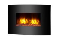 23" Wall mounted electric fireplace, curved electric fire with LED lights