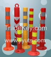 Orange Road PU Spring Flexible Warning Post