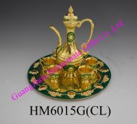 Mid-east styles coffee tea cup sets with tray