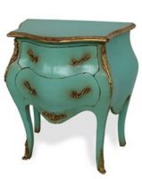 French Hand Painted Commode In Two drawers