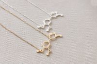 ADRENALINE MOLECULE PENDANT CHARM NECKLACE