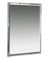 Silver and White Edge Framed Mirror