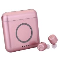 Wireless Earbuds, Touch Control Bluetooth Headset Noise Cancelling Headphones Sweatproof Stereo In-ear Earphone Earpiece Portable Charging Box Built-in Mic