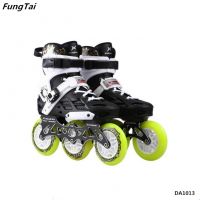 Men 2 in 1 Street Slalon Roller Inline Skates with 4 Wheels and Professional 110mm Speed Skate Shoes with 3 Wheels (DA1013)