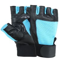 Customized Leather Weight lifting gloves/ strong grip