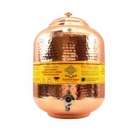 Copper Water Pot 15 Liter (Brass Lid)