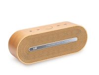 Wooden and fabric bluetooth speaker