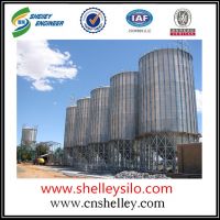 Galvanized corrugated bolted steel grain storage silos