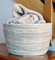 Seagrass coiled basket, storage basket best selling 2017