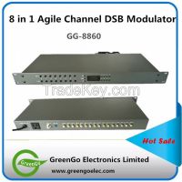 GG-8860 CATV Headend 8 In1 Agile TV Modulator for Cable TV System