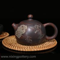 Qinzhou Chinese Nixing Pottery Antiqued Xishi Purple Clay Pot Pure Handmade Tea Pot  Tea Ware
