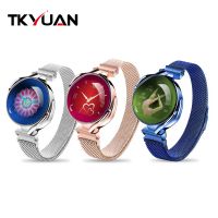 Fashion Women Ladies Round Screen Smartwatch Smart Bracelet Heart Rate Monitor Fitness Tracker Smart Watch