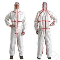 Nonwoven protective workwear with taped seam