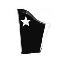 Acrylic Award - Wave Black Star