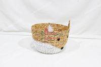 New design water hyacinth storage basket, animal basket for home decor-SD10728A-1MC