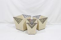 High Quality Woven Hanging Paper Rope Basket Woven Storage Basket-CH4499A-3MC