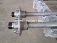 40mm Round solid steel-marine use trailer axle complete with lazy hub, nut, split pin, and washer for boat trailer