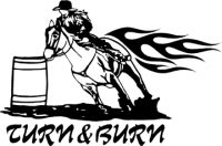 Decals: Cowgirl, Truck, Car, Trailors - Turn & Burn Decal