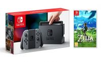 NEW AUTHENTIC 100% Nintendo Switch Console Grey Joy-Con Zelda Pro Controller Bundle And Arms Game