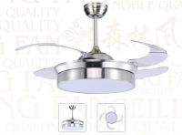 42 inch hidden blade ceiling fan with led light kit remote control