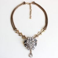 New design imitation jewelry rhinestone snake chain necklace