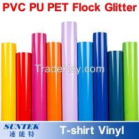 PU/PVC/Pet/Glitter/Flock/Fluorescent T-Shirt Heat Transfer Printing Fi