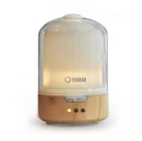 OSUMAN wood and glass yellow warm light ultrasonic essentail oil aroma diffuser N13