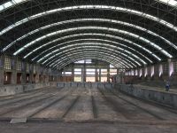 Low cost fast installation space frame coal storage