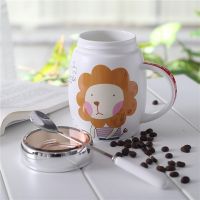 Creative Ceramic Coffee Mug With The Rome Mirror Cover