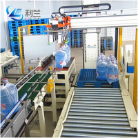Fully Automatic single column palletizer machine for stacking big bottles and 5 gallon bottles
