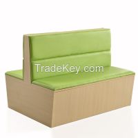 2 channel wood double side booth seating