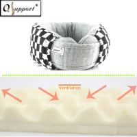 Premium Travel Pillow, SLEEP WITH NO NECK PAIN, Super Soft Natural Latex Neck Pillow EASY WASHING with removable cover by Qsupport