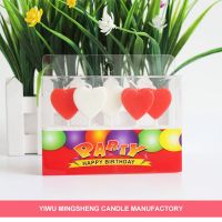 5pcs heart shape fancy birthday candle for cake