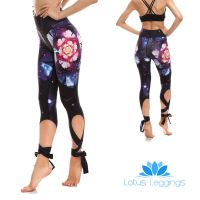 Galaxy Blossom Tie-Up Leggings