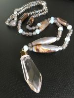 Fashion Jewellery Semi-gemstone Crystal Agate Necklace By Handmade