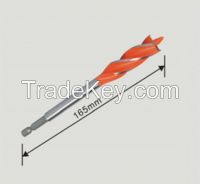 Red Four Flute Wood Working Auger Drill Bits for Wood