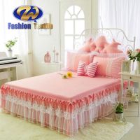 Orange King Size Aeelastic Colored Bed Skirts Dust Ruffles