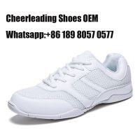 Pure white cheerleading shoes from Jinjiang sport shoe factory
