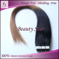 Tape Hair Extension, T1B/27#, 100% Natural Human Hair