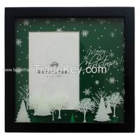 Merry Christmas Flat-Face Wooden Photo Frame