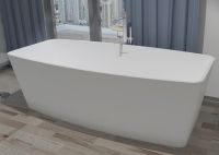 Artificial stone bathtub Solid surface Tub Freestanding floor mount  Resin