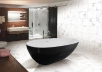 Modern Artificial Stone Bathtub Freestanding floor mount Bathtub Resin Tub Solid surface