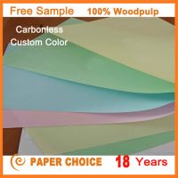 Hot sales 48GSM NCR paper CF WHITE/PINK/YELLOW/GREEN/BLUE