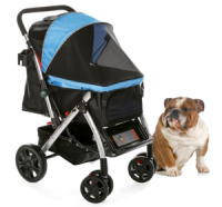 PET ROVERâ¢ Premium Stroller for Small/Medium/Large Dogs, Cats and Pets (Blue)