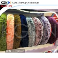 Kgkin Universal Car Steering Wheel Cover Fur Material