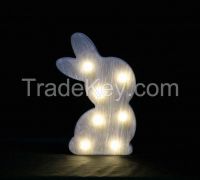 Wooden Kids Gift Easter Ornament Table Lamp Night Light