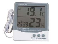 Th-08  In-outdoor Thermometer And Hygrometer With Clock