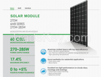 High Efficiency 295wp Mono solar panel 60 cells